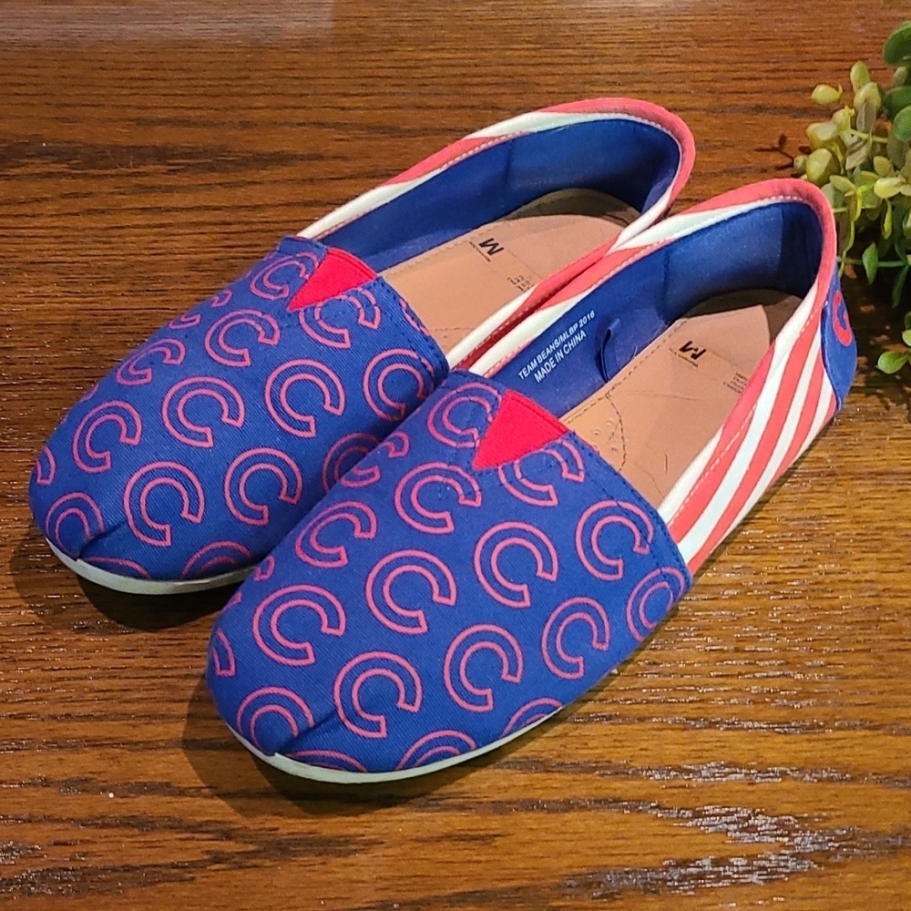 Chicago Cubs Canvas Slip On Shoes - Medium